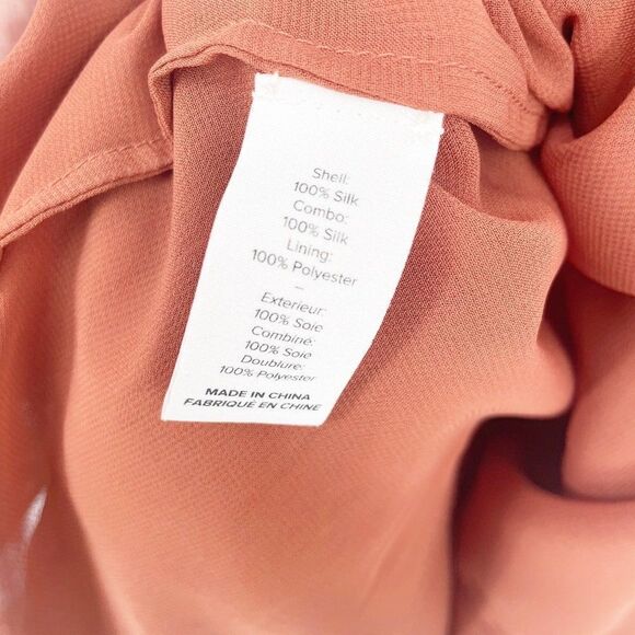 Cinq a Sept Lotus Halter Neck Peplum Silk Top Sleeveless Blush Pink Women's S - Picture 7 of 8